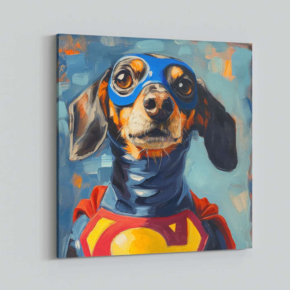 Superman Dachshund Wall Art