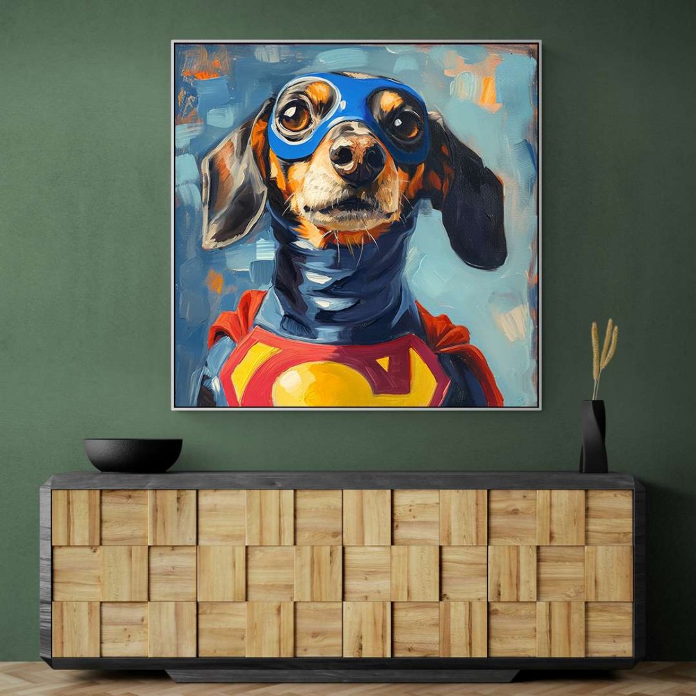 Superman Dachshund Wall Art