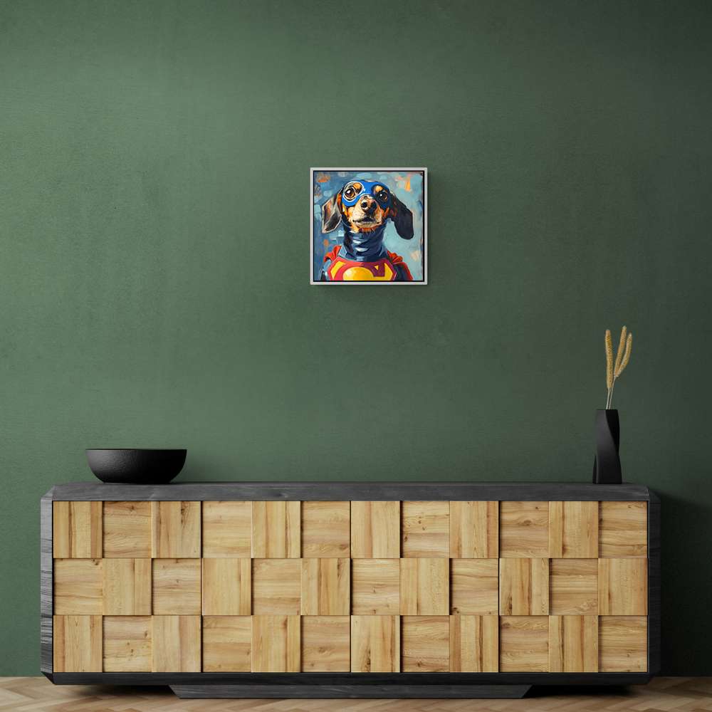 Superman Dachshund Wall Art