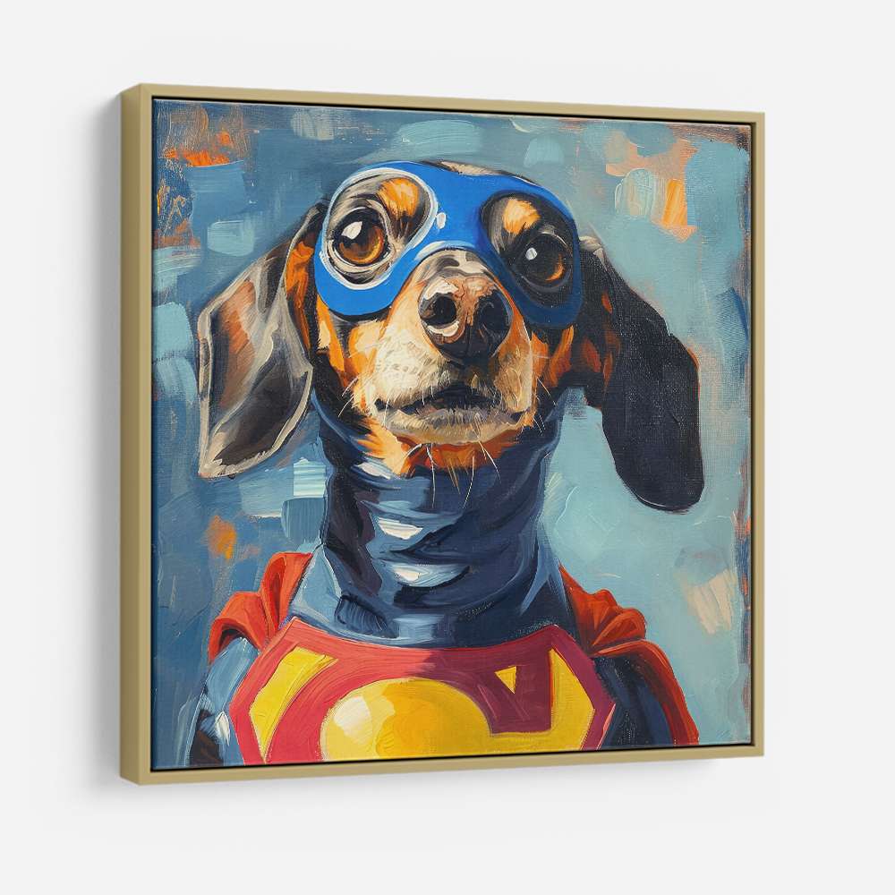 Superman Dachshund Wall Art