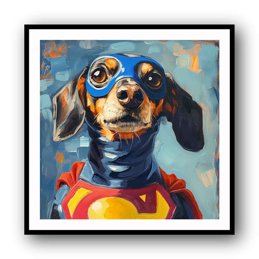 Superman Dachshund Wall Art