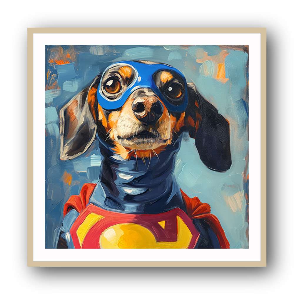 Superman Dachshund Wall Art