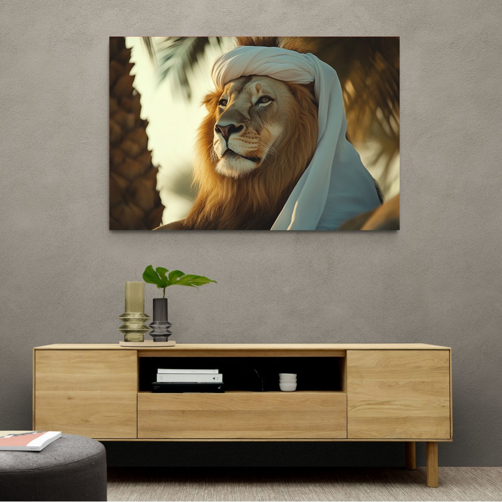 Keffiyeh Lion 2 Wall Art