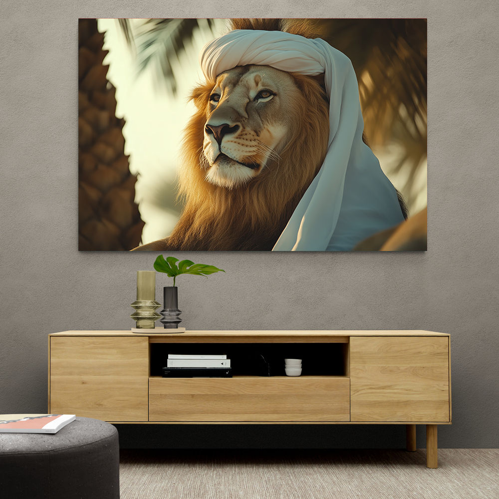 Keffiyeh Lion 2 Wall Art