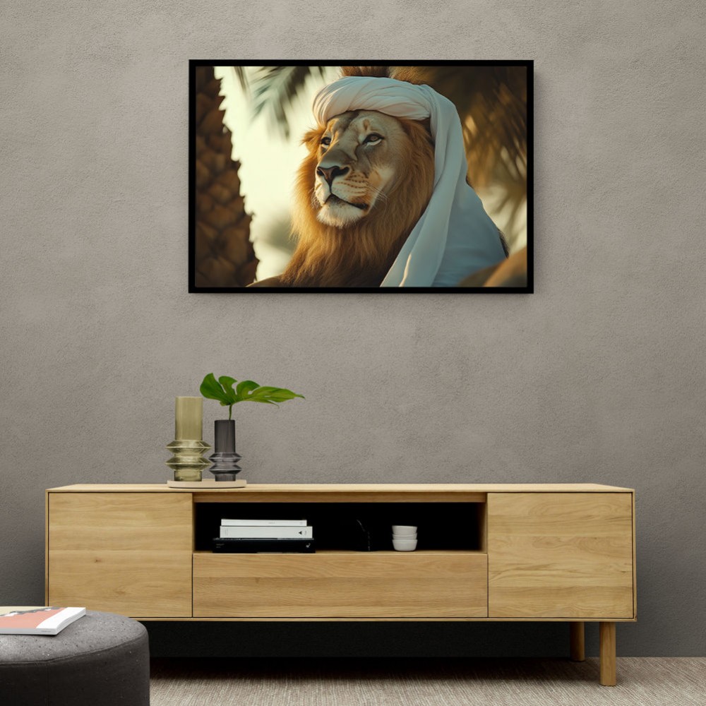 Keffiyeh Lion 2 Wall Art