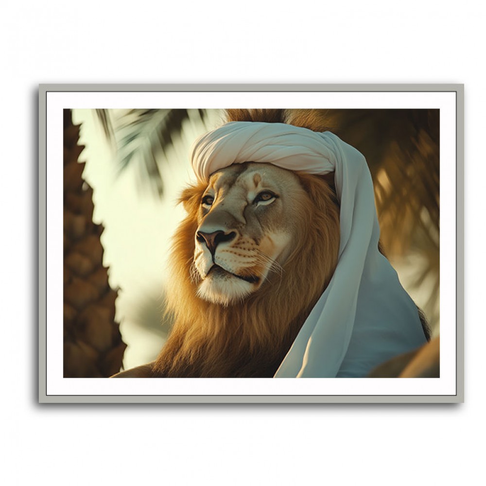 Keffiyeh Lion 2 Wall Art