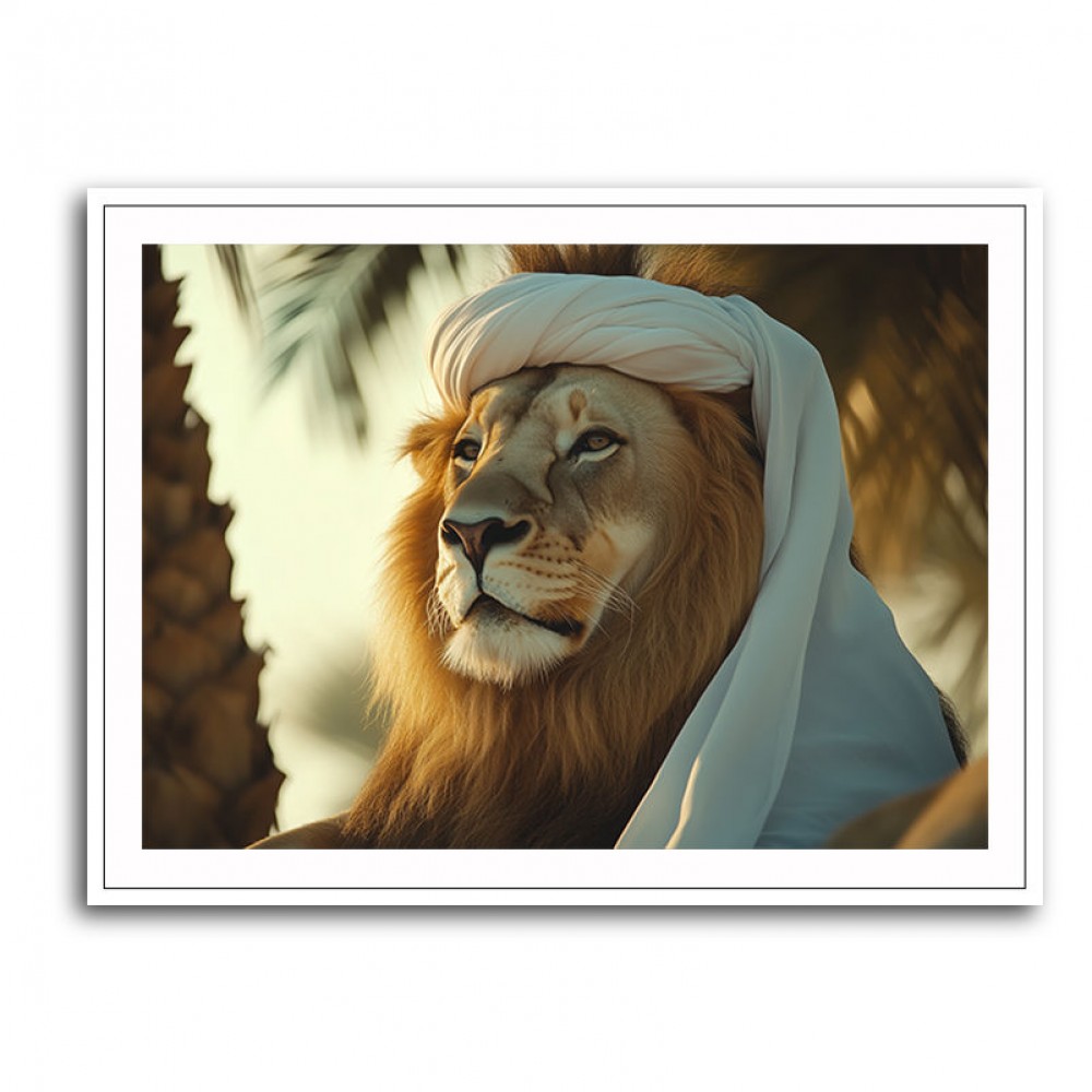 Keffiyeh Lion 2 Wall Art