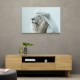 Ghutra White Lion Wall Art