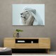 Ghutra White Lion Wall Art