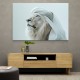 Ghutra White Lion Wall Art