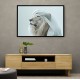 Ghutra White Lion Wall Art