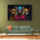 Three Chihuahua Punk Dogs Wall Art