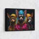 Three Chihuahua Punk Dogs Wall Art