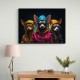 Three Chihuahua Punk Dogs Wall Art