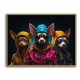 Three Chihuahua Punk Dogs Wall Art