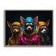 Three Chihuahua Punk Dogs Wall Art