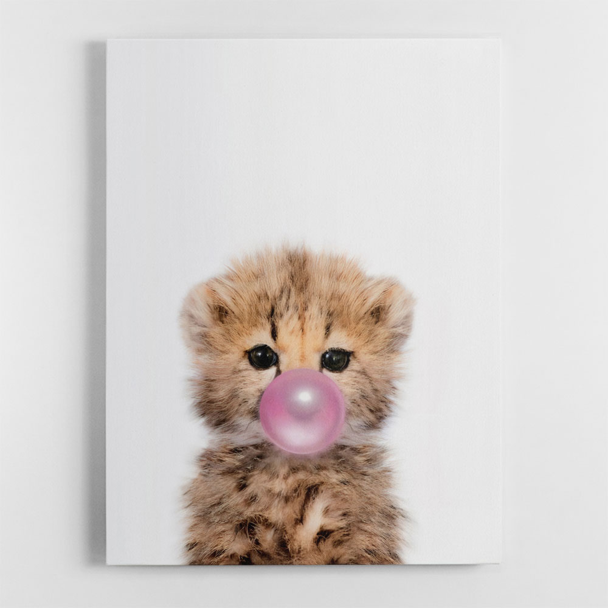 Cheetah Bubble Gum Wall Art