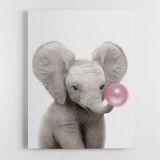 Baby Elephant Bubble Gum Wall Art