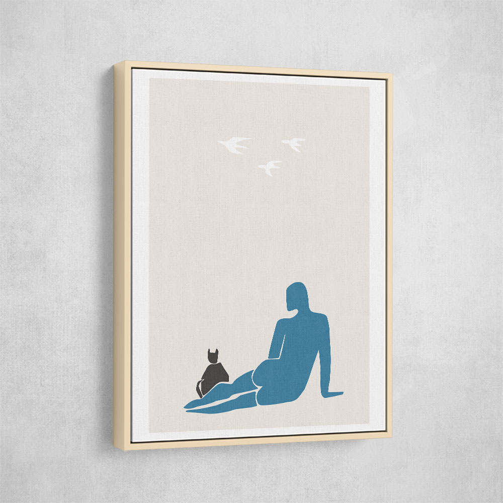 Woman and Cat