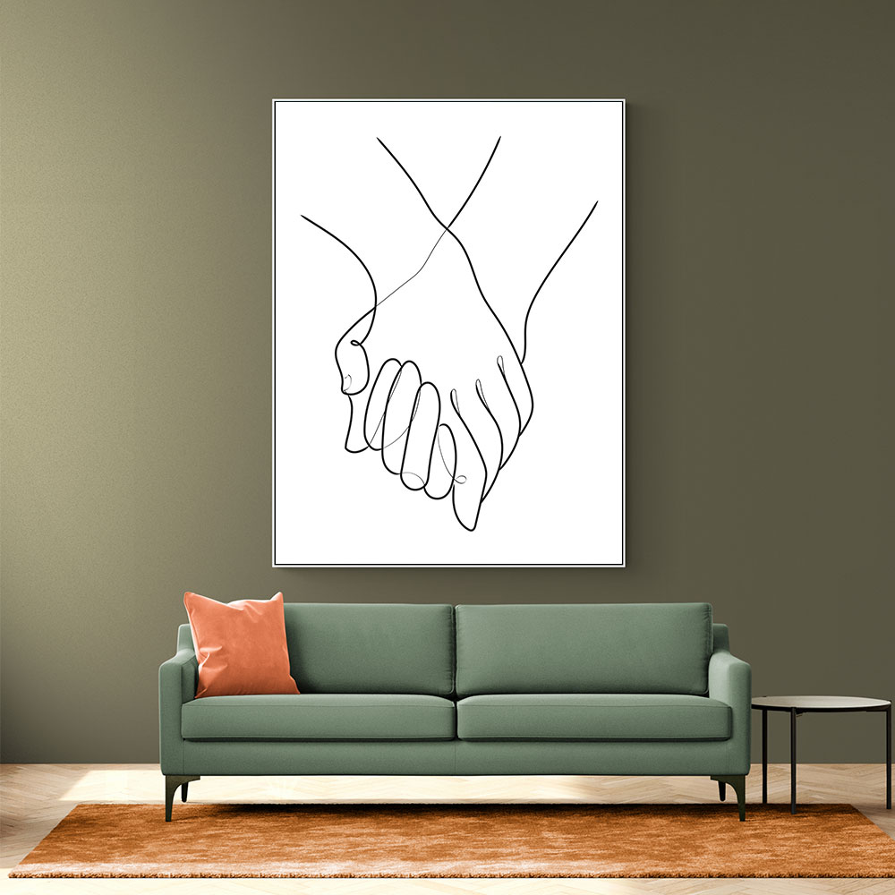 Holding Hands Line Art