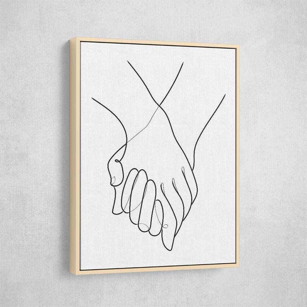 Holding Hands Line Art