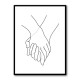 Holding Hands Line Art