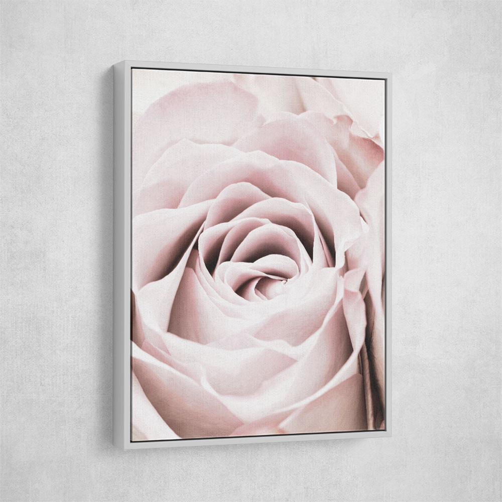 Peinture sur toile Longing Symbol (4 Parts) Pale Pink - Roses