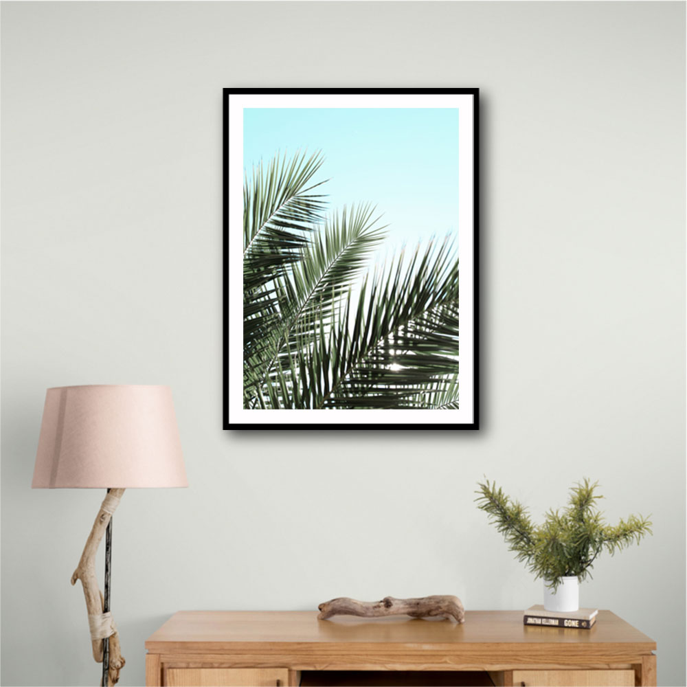 Palm leaves, sky 1