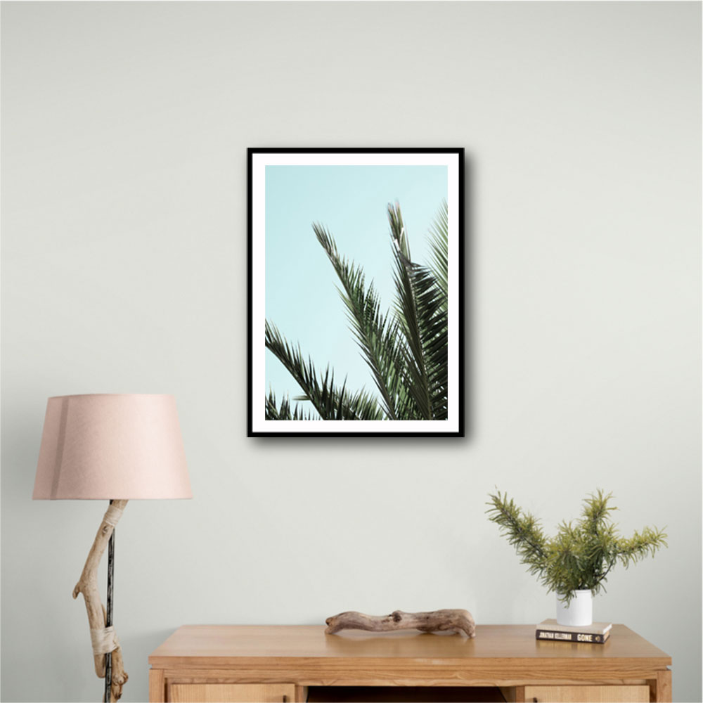 Palm leaves and sky 2