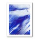 White on Blue Brush Strokes