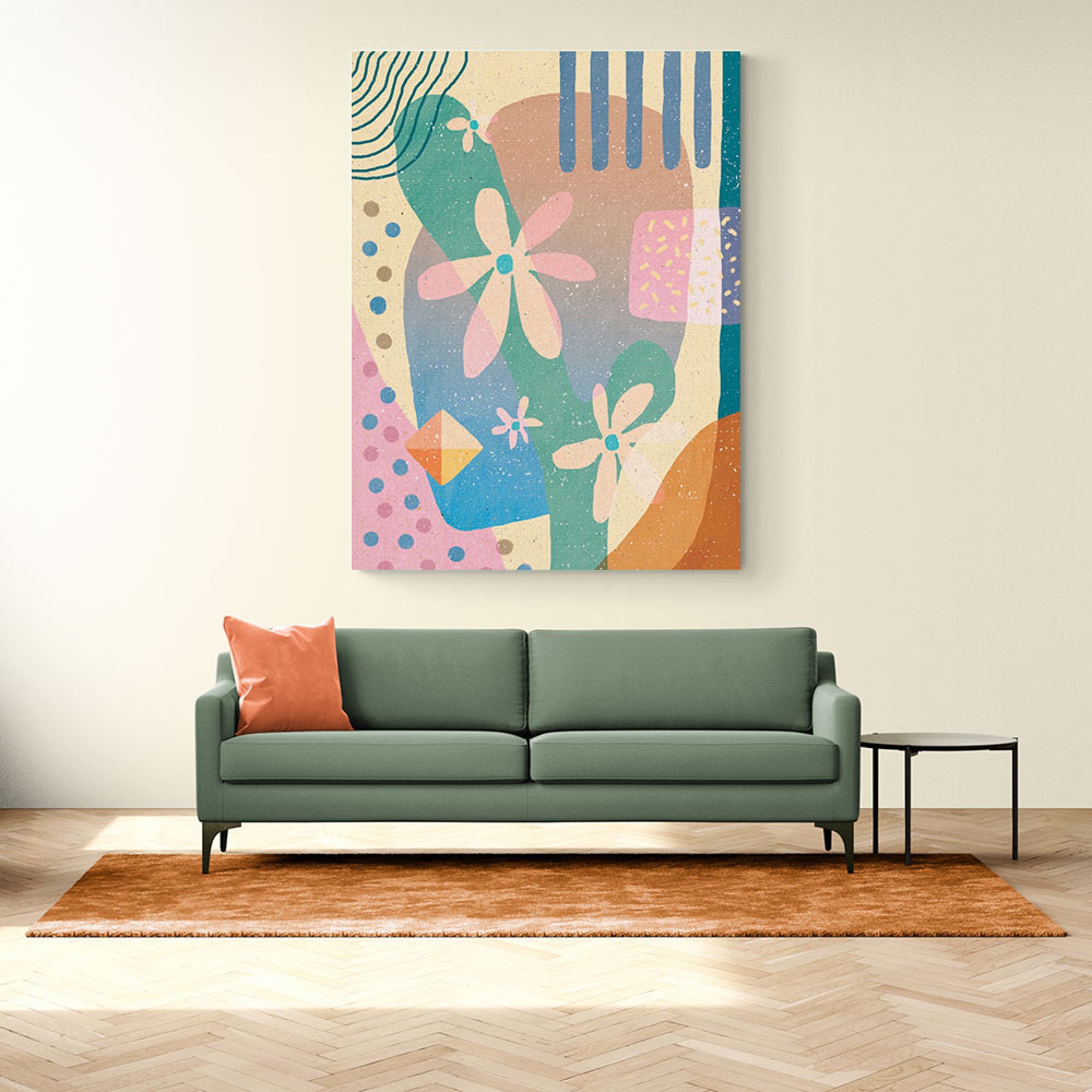 Abstraction of Flowers Wall Art