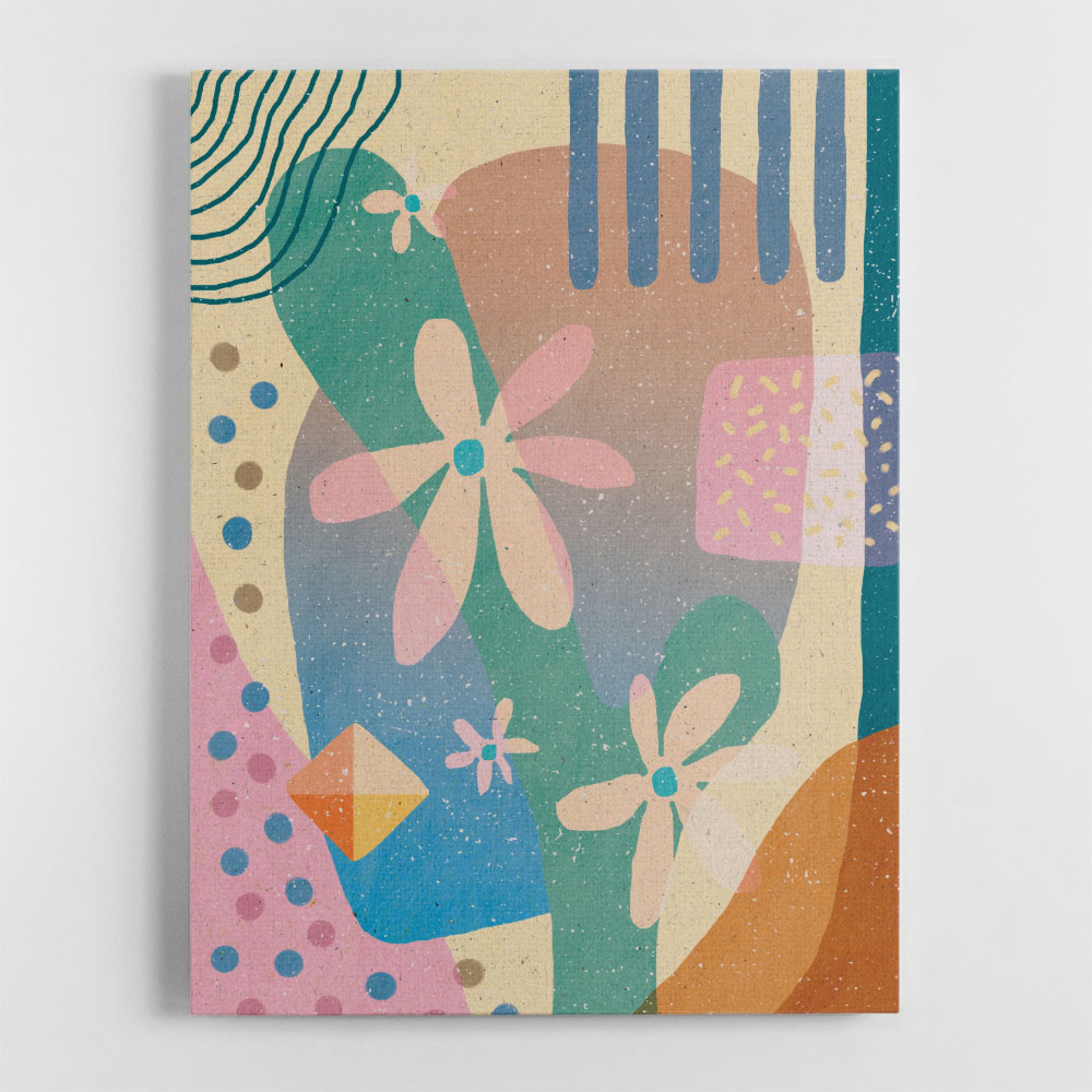 Abstraction of Flowers Wall Art