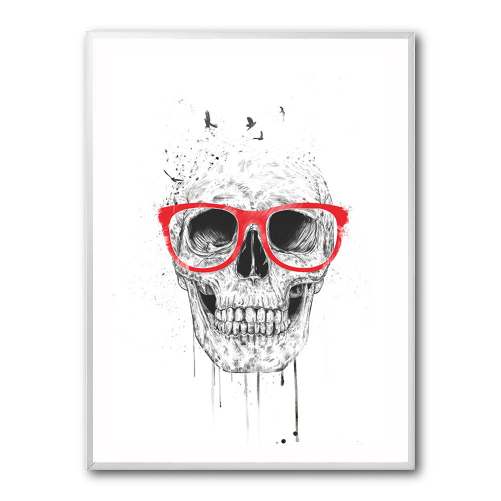 Skull with Red Glasses