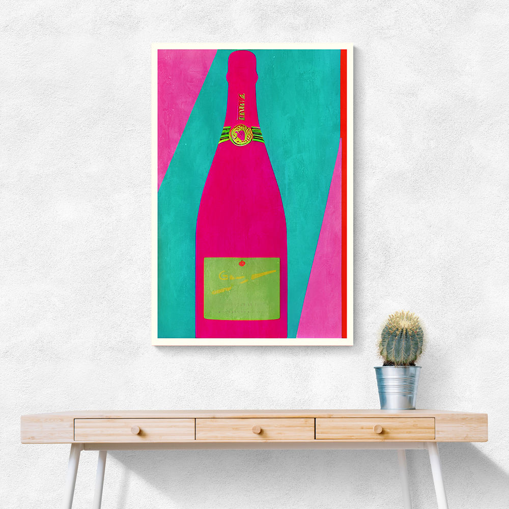 Pink Champagne Wall Art