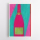 Pink Champagne Wall Art