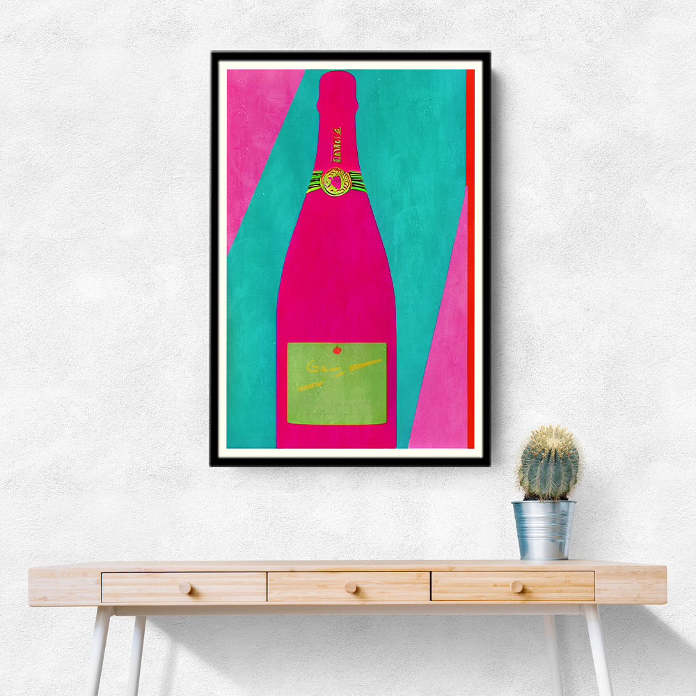 Pink Champagne Wall Art