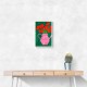 Red Poppies In A Pink Vase Wall Art