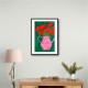 Red Poppies In A Pink Vase Wall Art