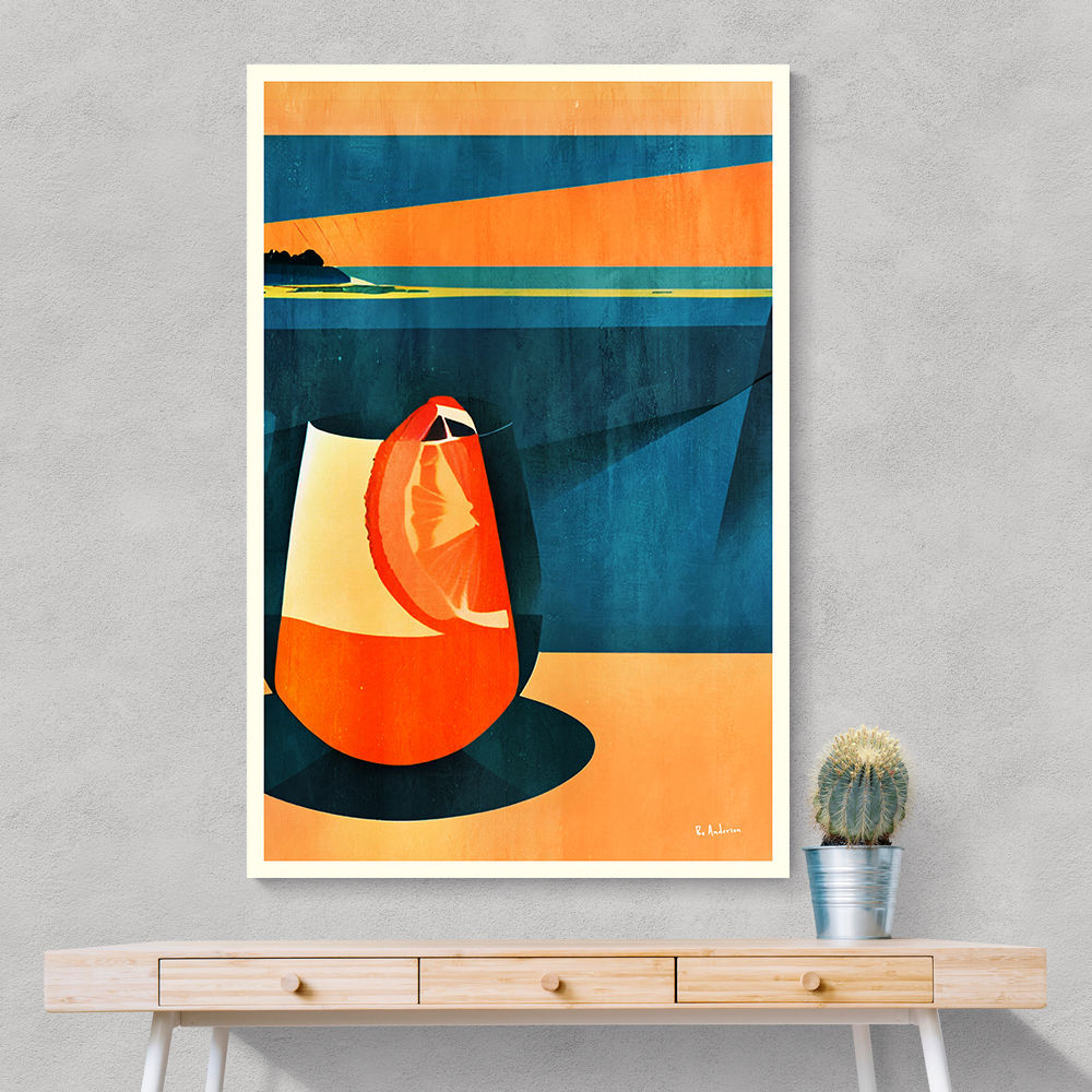 Negroni At Sunset Wall Art