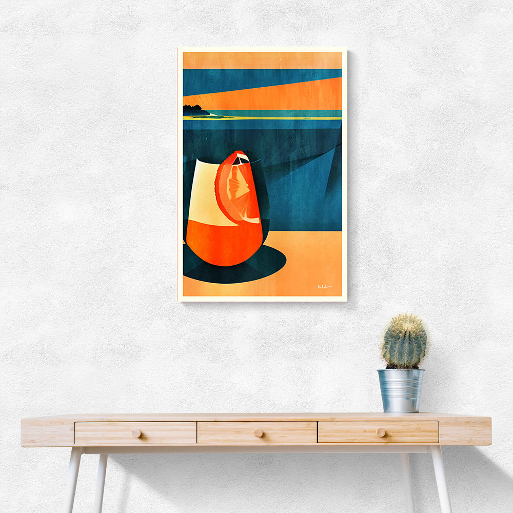 Negroni At Sunset Wall Art