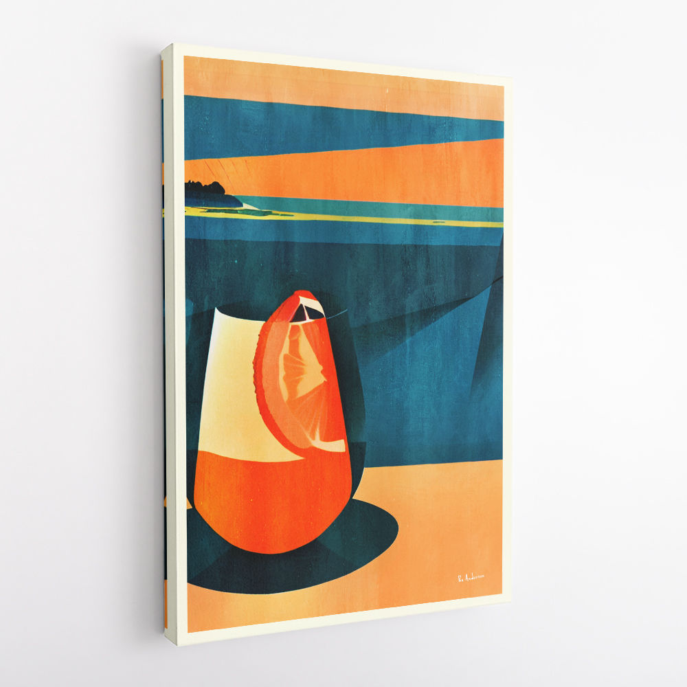 Negroni At Sunset Wall Art