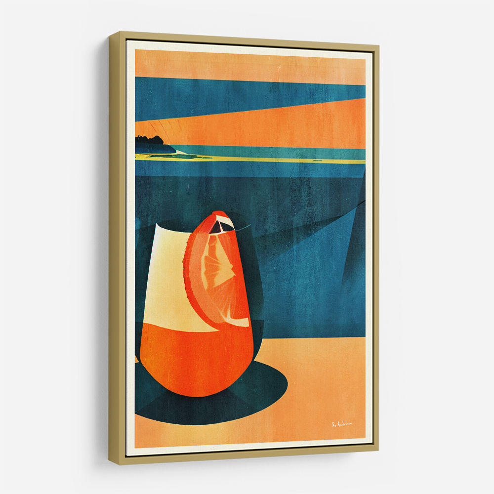 Negroni At Sunset Wall Art