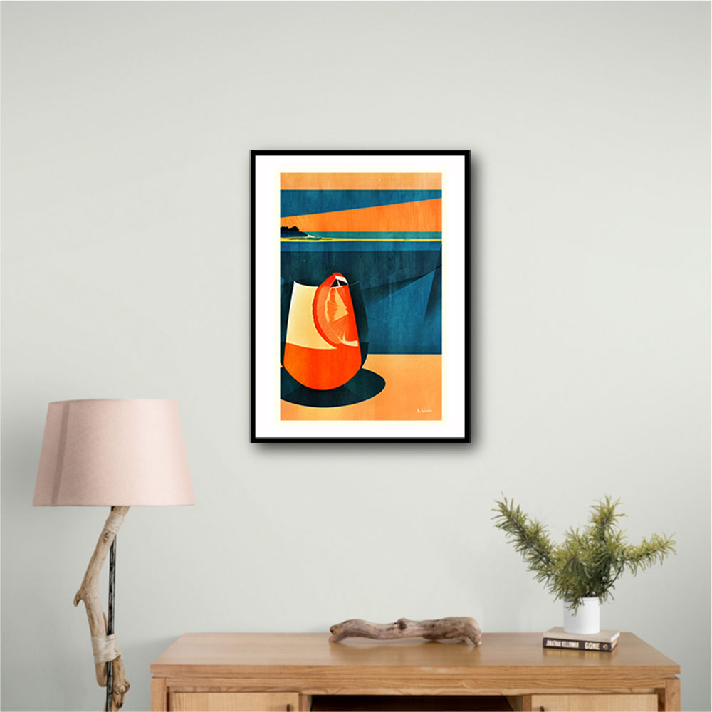 Negroni At Sunset Wall Art