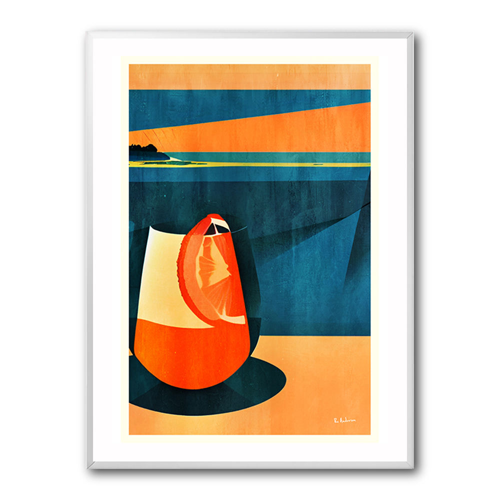 Negroni At Sunset Wall Art