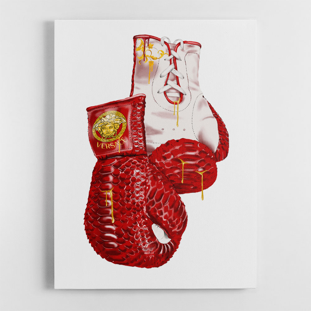 Art, Versace Boxing Gloves Canvas Painting
