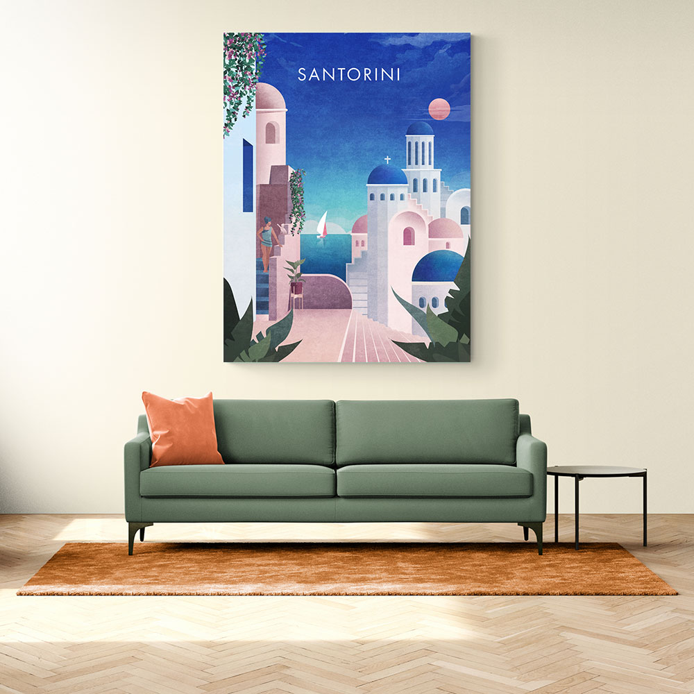 Santorini Travel Poster