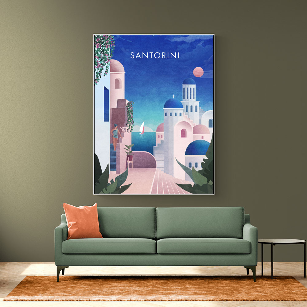 Santorini Travel Poster