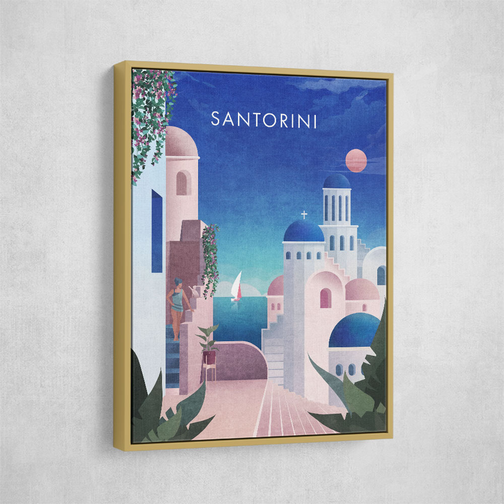 Santorini Travel Poster