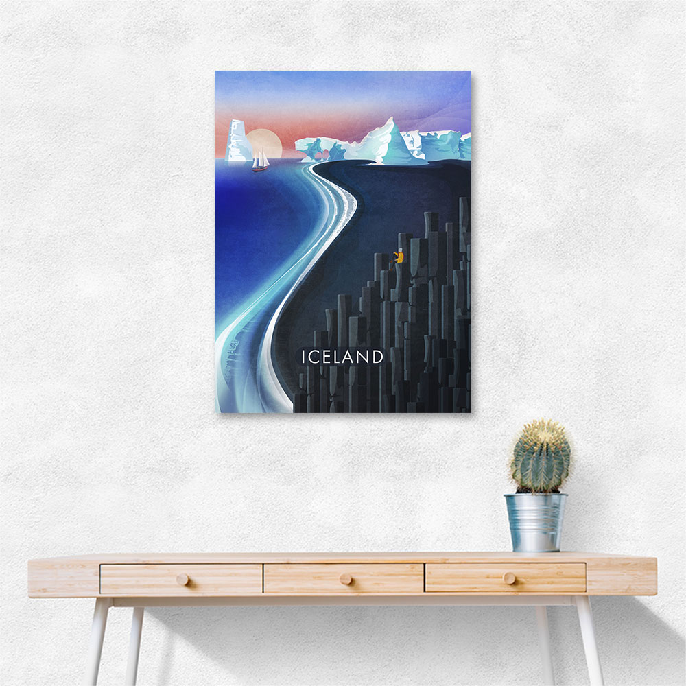 Iceland Travel Poster Wall Art