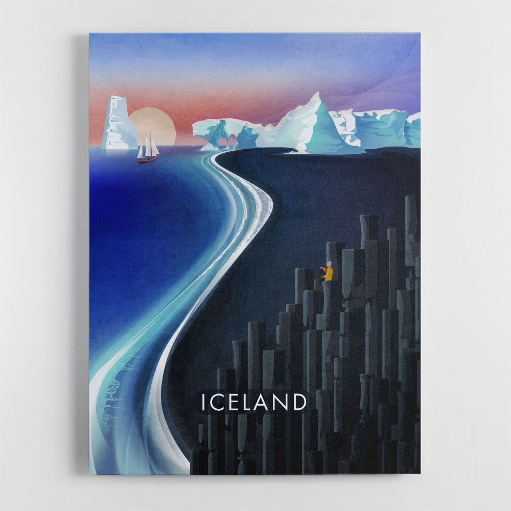 Iceland Travel Poster Wall Art